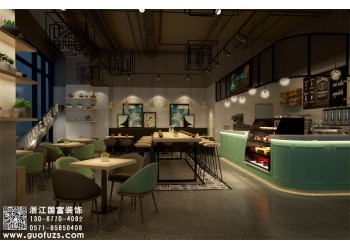 美帆廣場(chǎng)咖啡店裝修公司-浙江國(guó)富裝飾