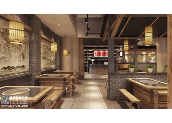 宜興市1000平方米火鍋店設(shè)計裝修-浙江國富裝飾