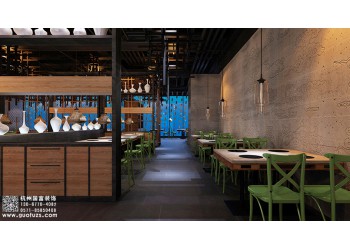 嘉興市500平方米火鍋店設(shè)計(jì)裝修-浙江國富裝飾