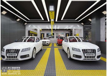 寧?？h1000平方汽車美容店裝修公司_浙江國富裝飾