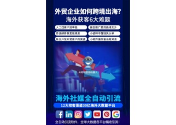 外貿(mào)網(wǎng)站營(yíng)銷(xiāo)推廣跨境電商智能拓客---AI跨境營(yíng)銷(xiāo)機(jī)器人