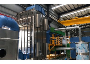 江門鋼管噴漆廢氣處理工程，催化燃燒廢氣處理設備