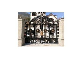 成都瑞致達門業電動鐵藝大門定制設計上門安裝上門維修