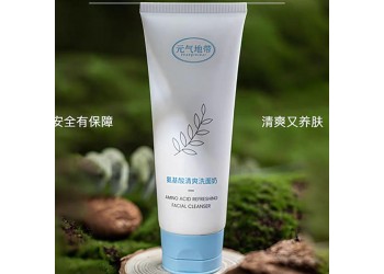 元氣地帶美妝全膚質(zhì)適用清爽溫和補水保濕深層清潔氨基酸洗面奶