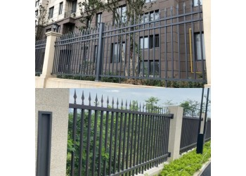 定制工業(yè)園廠區(qū)外墻鋅鋼隔離護欄 學(xué)校小區(qū)鐵藝圍欄 防爬柵欄